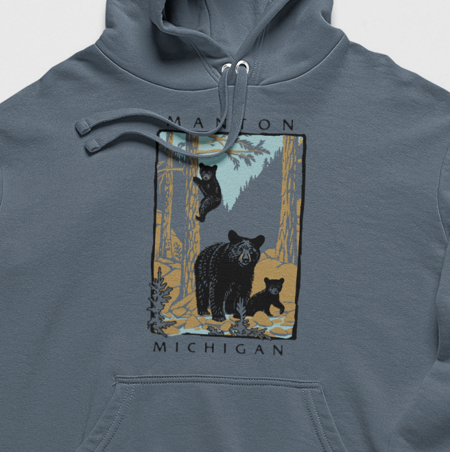 Bear Creek: Manton Michigan Midweight Hoodie