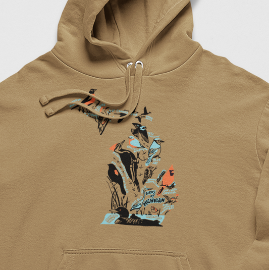 Birds of Michigan Midweight Hoodie