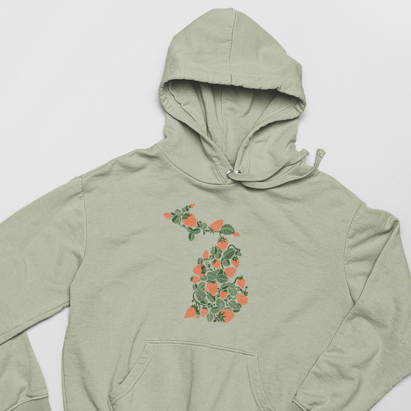 Michigan Strawberry Patches Midweight Hoodie
