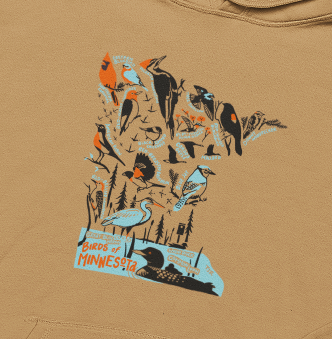Birds of Minnesota Heavyweight Hoodie