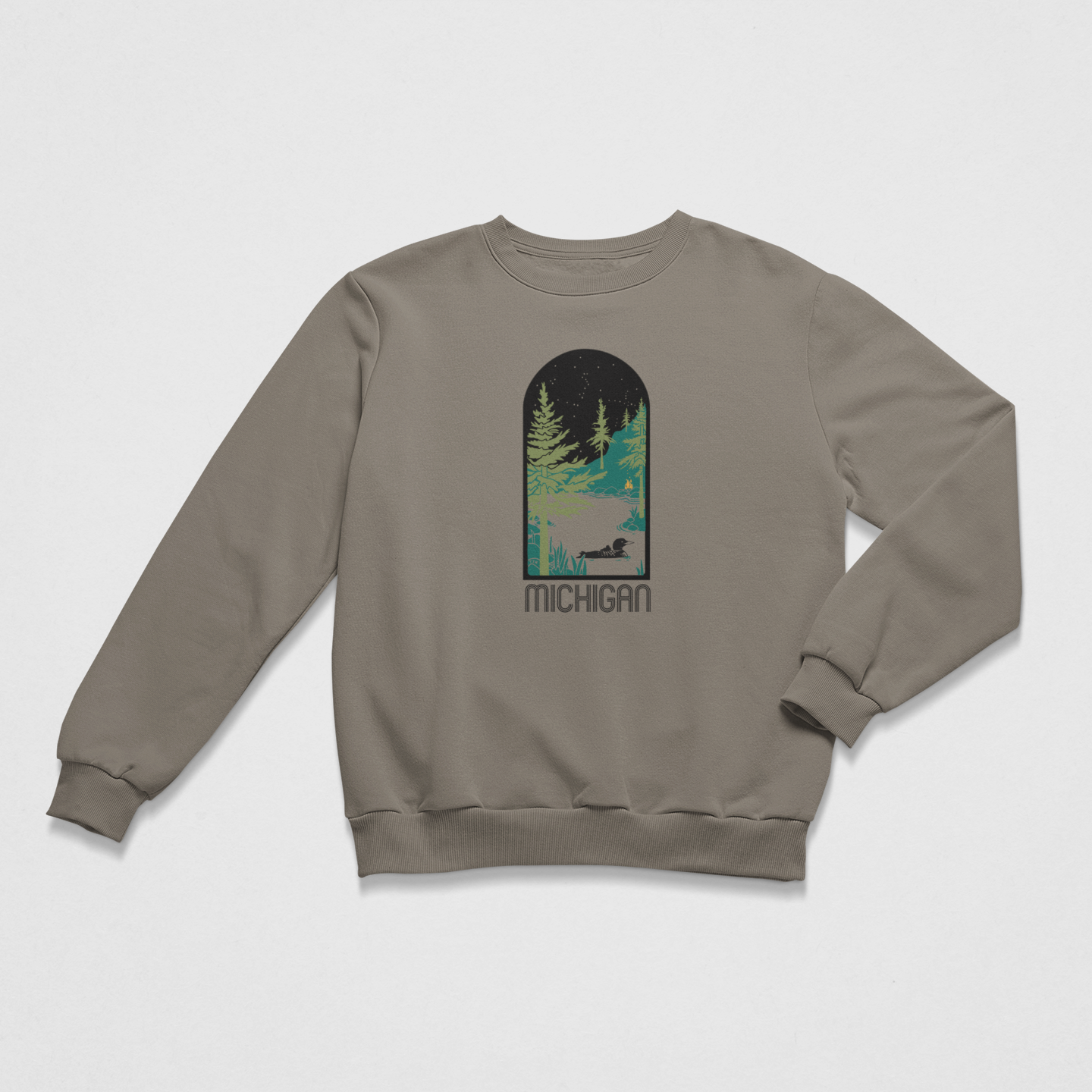 Northern Nights: Michigan Unisex Fleece Crew