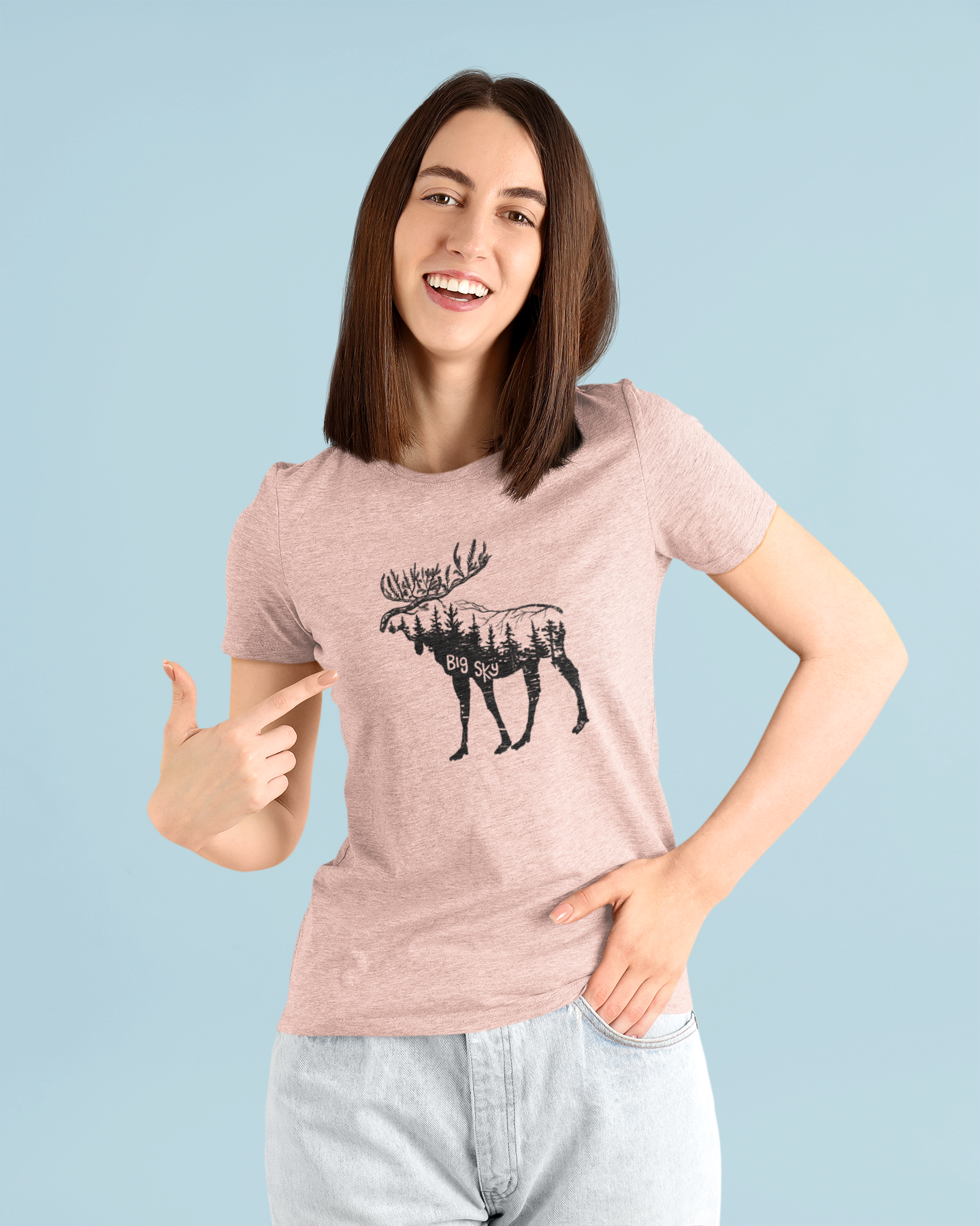 Big Sky Woodland Moose Unisex Tee