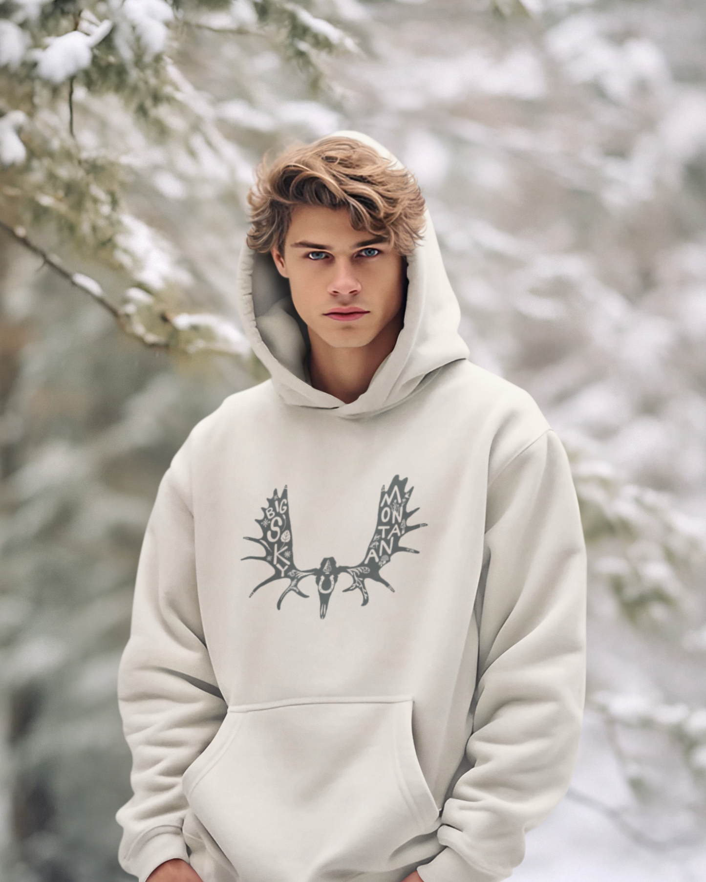 Big Sky Antlers Unisex Hoodie