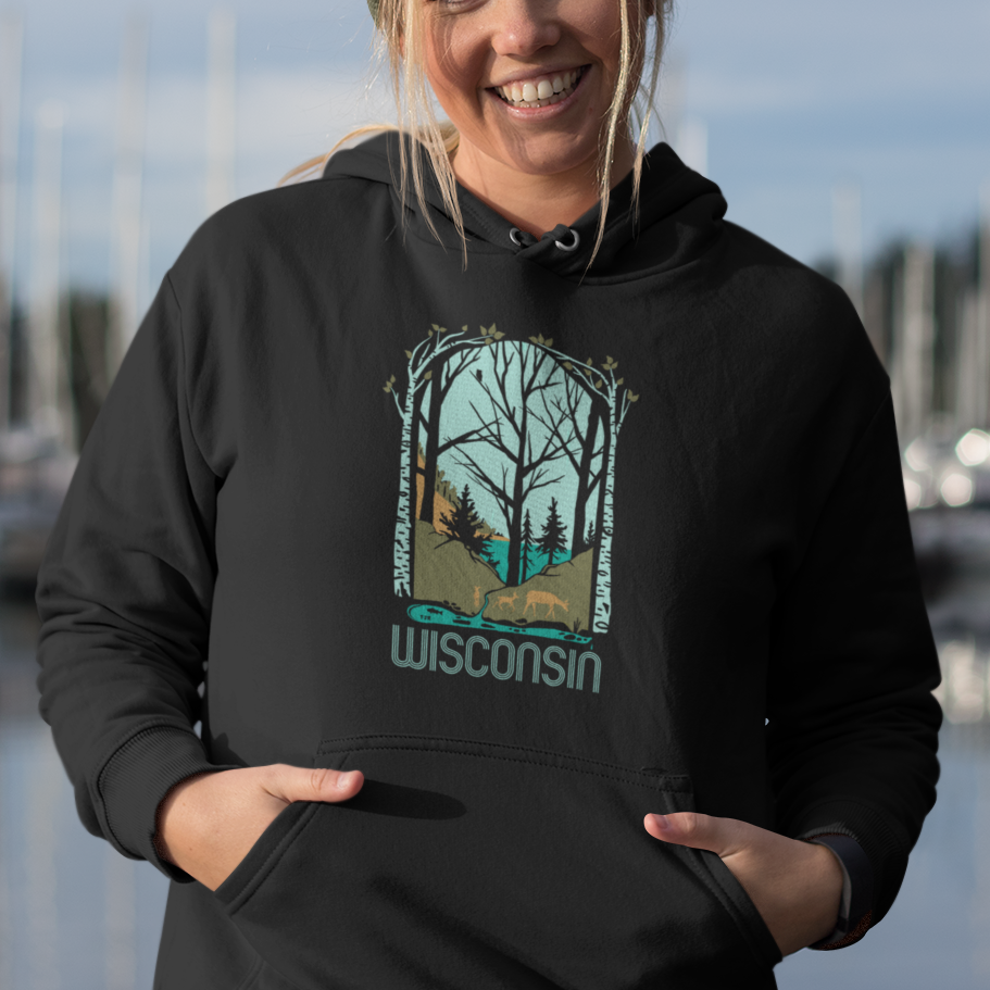 Water's Edge: Wisconsin Midweight Hoodie
