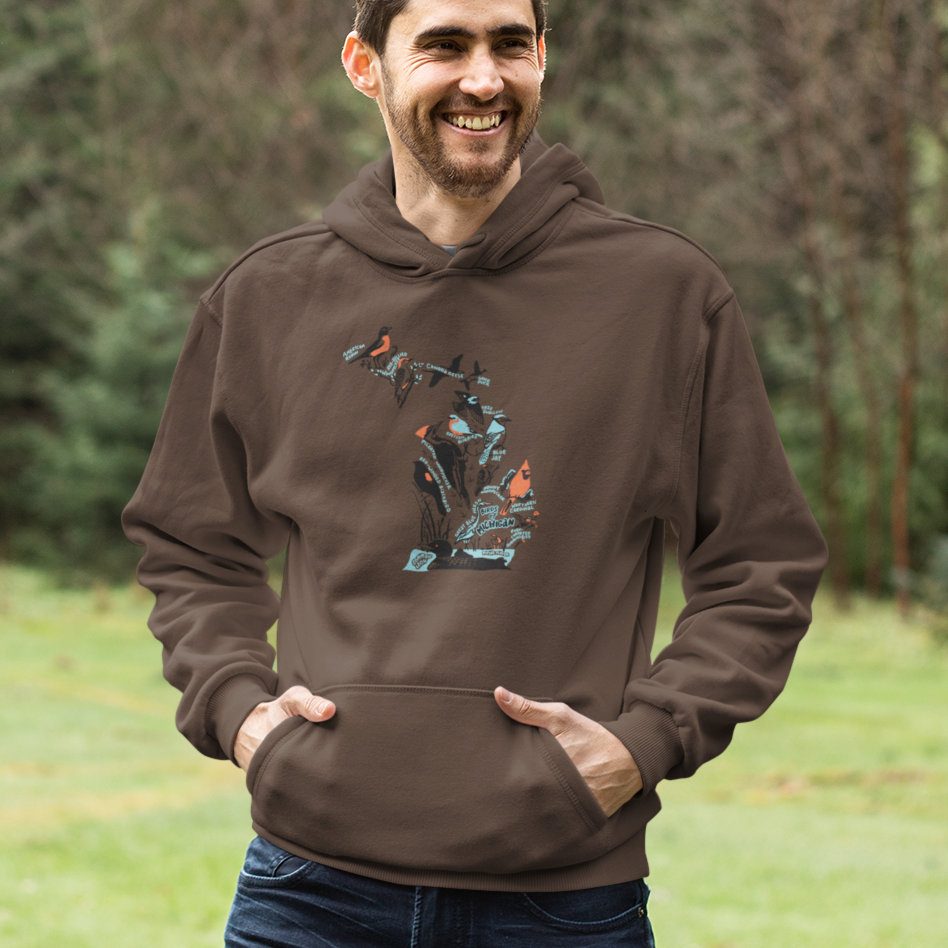 Birds of Michigan Midweight Hoodie