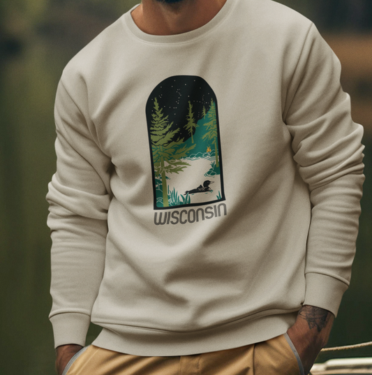 Northern Nights: Wisconsin Unisex Fleece Crew