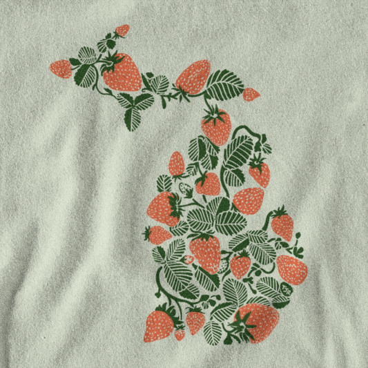 Michigan Strawberry Patches Unisex Tee