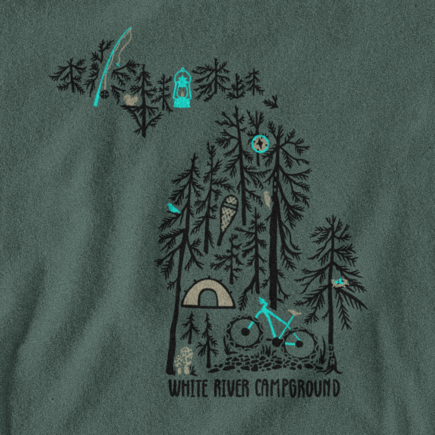 One with Nature: White River Campground Unisex Tee