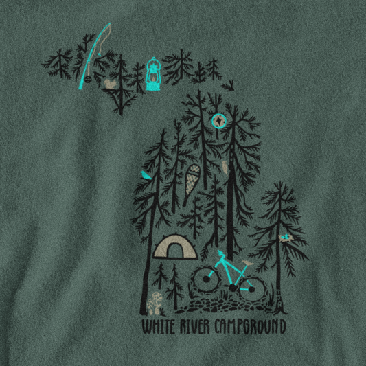 One with Nature: White River Campground Unisex Tee