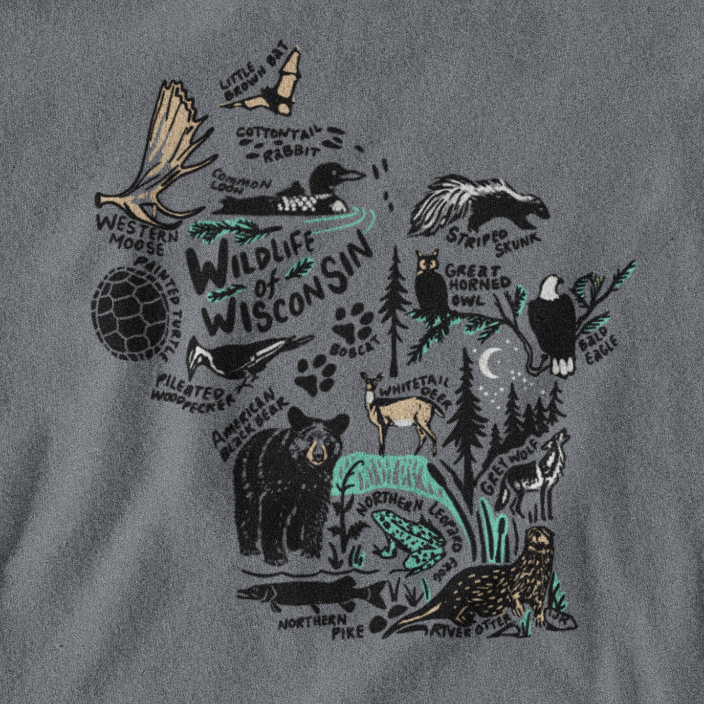 Wildlife of Wisconsin Heavyweight Unisex Tee