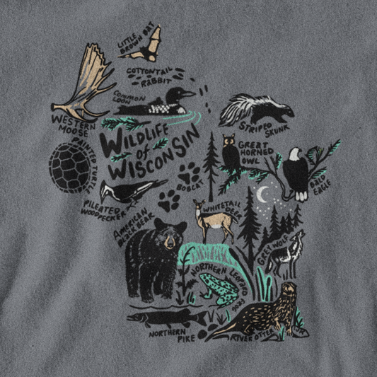 Wildlife of Wisconsin Heavyweight Unisex Tee
