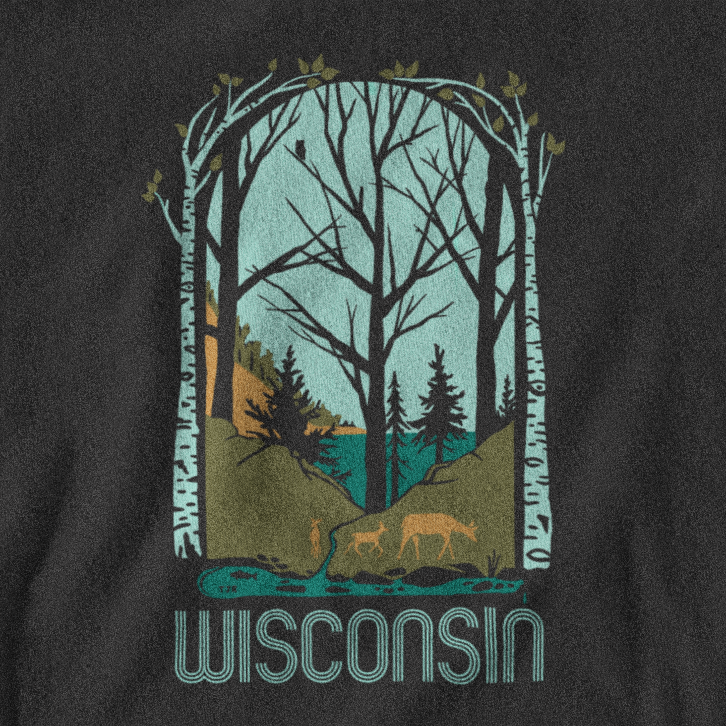 Water's Edge: Wisconsin Heavyweight Unisex Tee