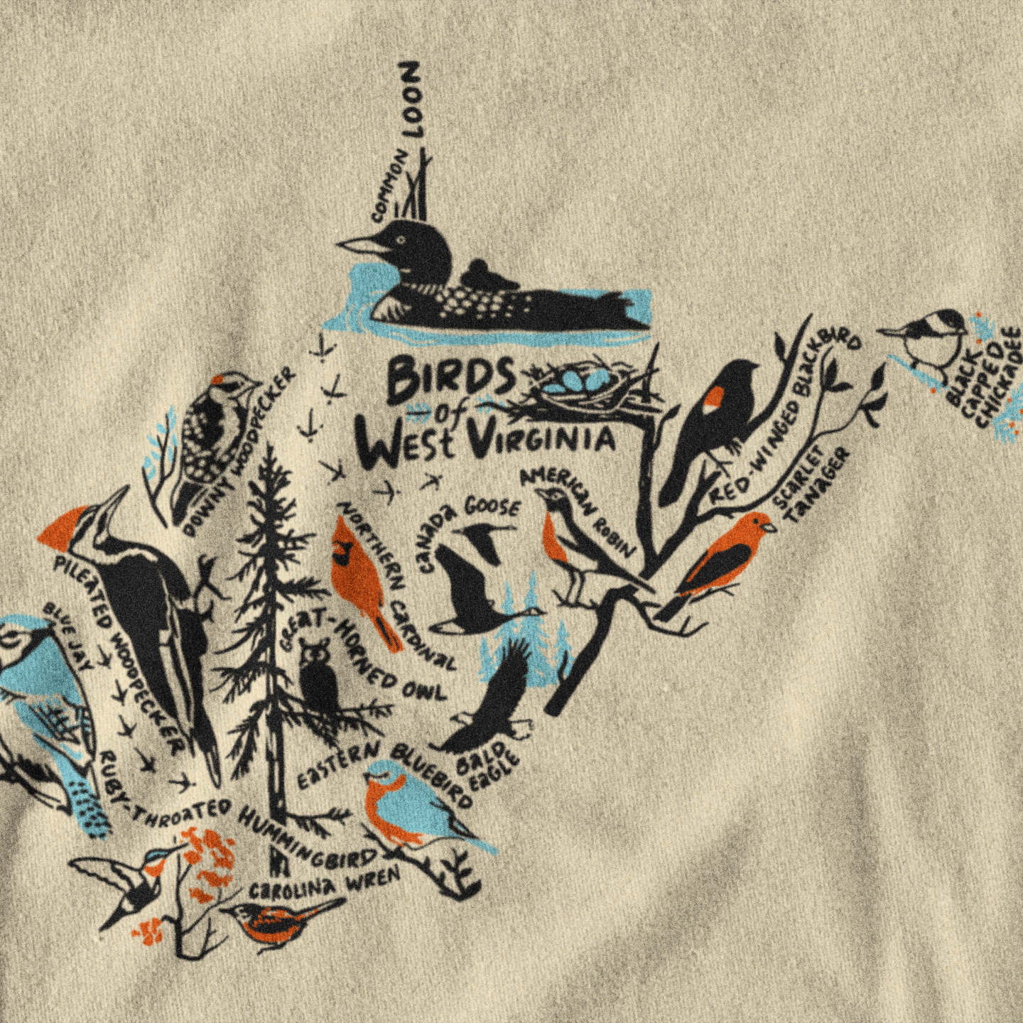 Birds of West Virginia Unisex Tee