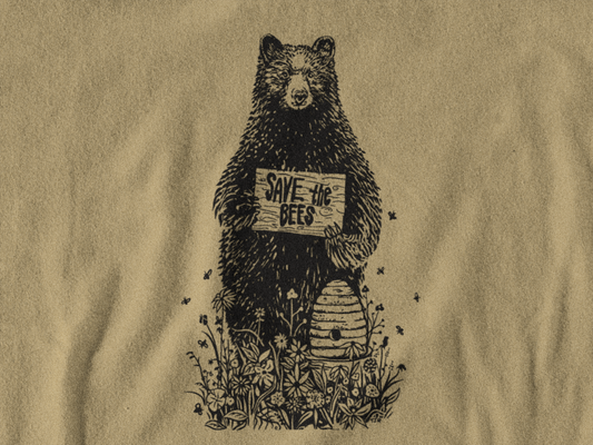 Save the Bees Unisex Tee (Big Bear Honey logo on back)