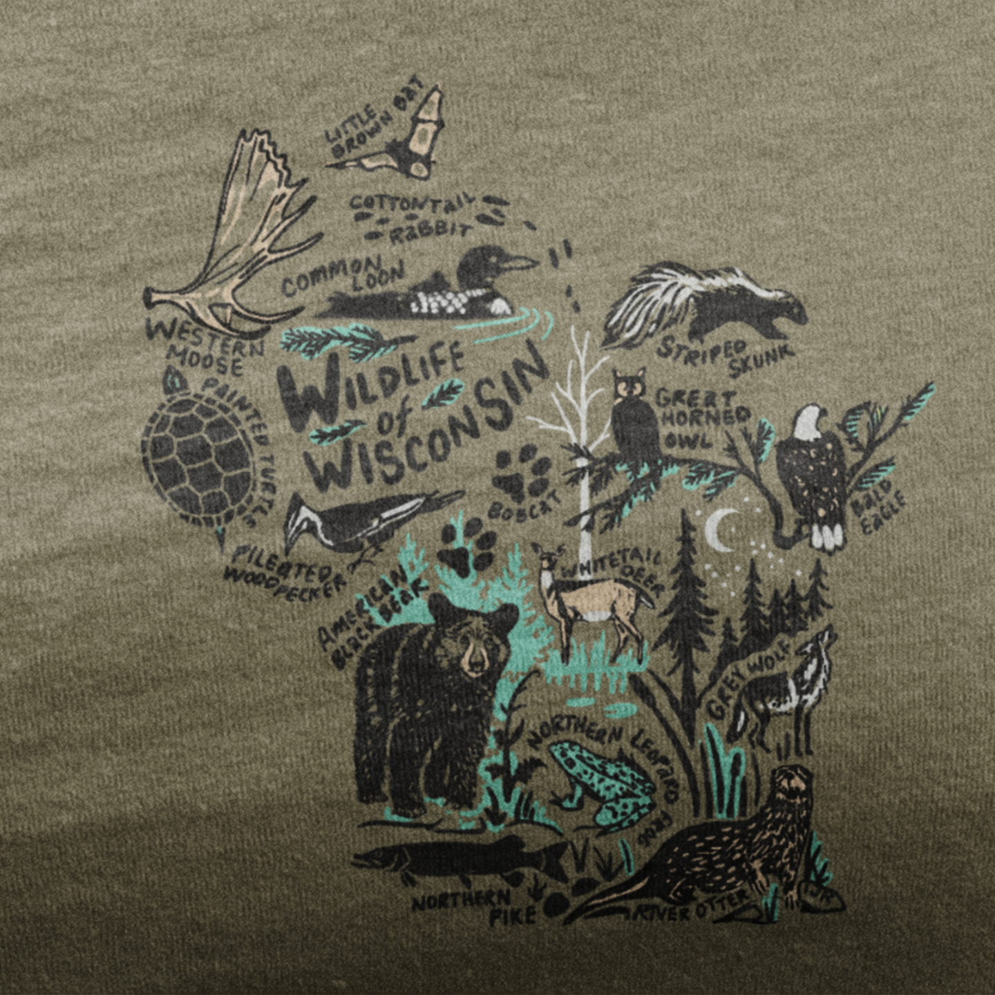 Wildlife of Wisconsin Unisex Tee