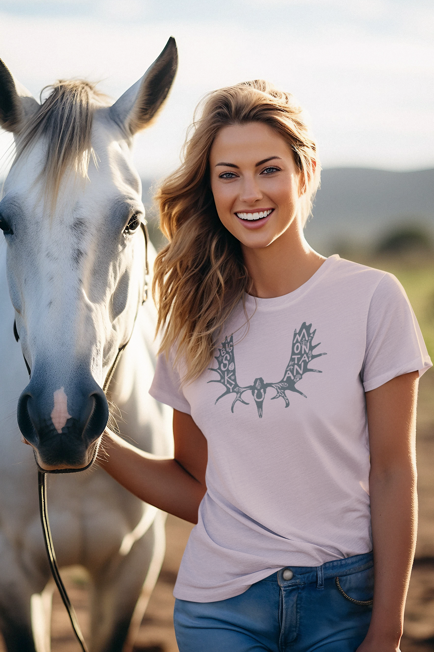 Big Sky Antlers Unisex Tee